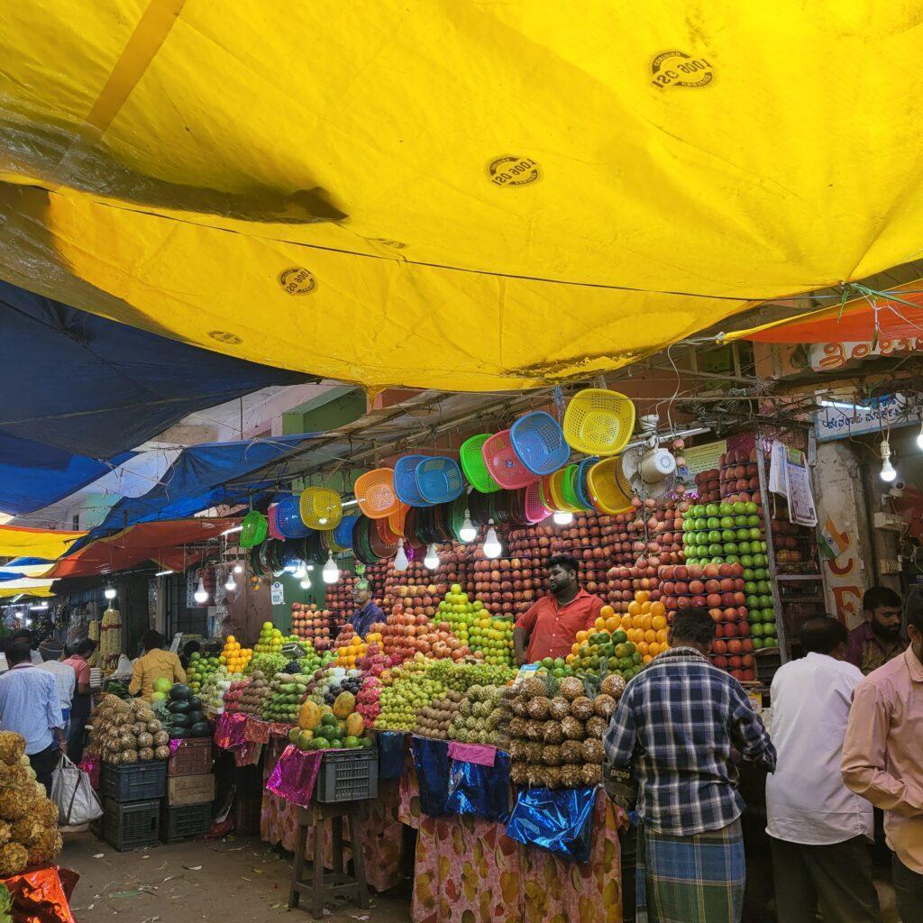 couleurs de sfruits du marché de Mysore