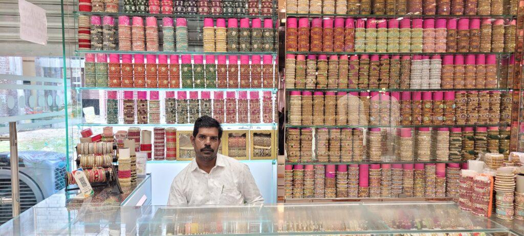 magasin de bangles, souk, Hyderabad