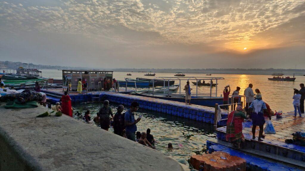coucher du soleil Varanasi