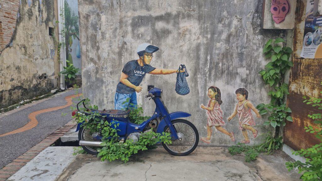 fresque dans les rues de Ipoh