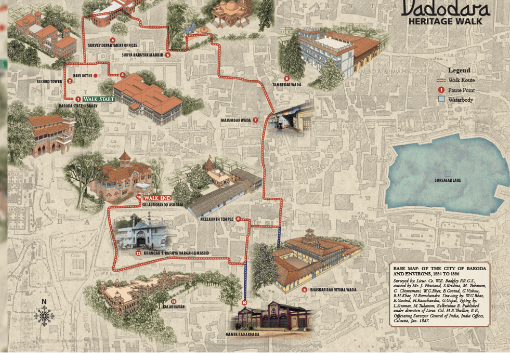 carte de la balade proposée par l'Office du tourisme